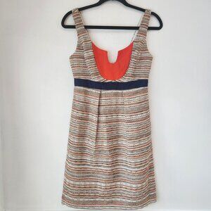 Milly New York Tweed Pencil Dress Clueless Academia Preppy Linen Blend Women's 0